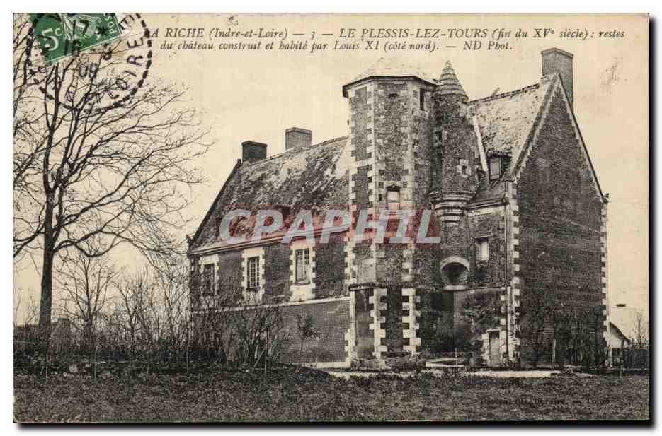 CPA La Riche Le plessis lez Tours Restes du chateau 