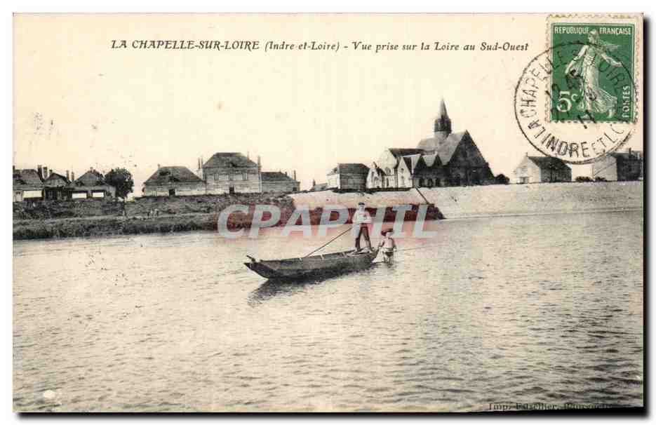 CPA La Chapelle sur loire Vue prise sur la loire au Sud Ouest