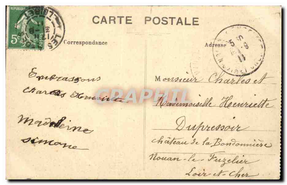 CPA Orleans Les rotondes — Verso