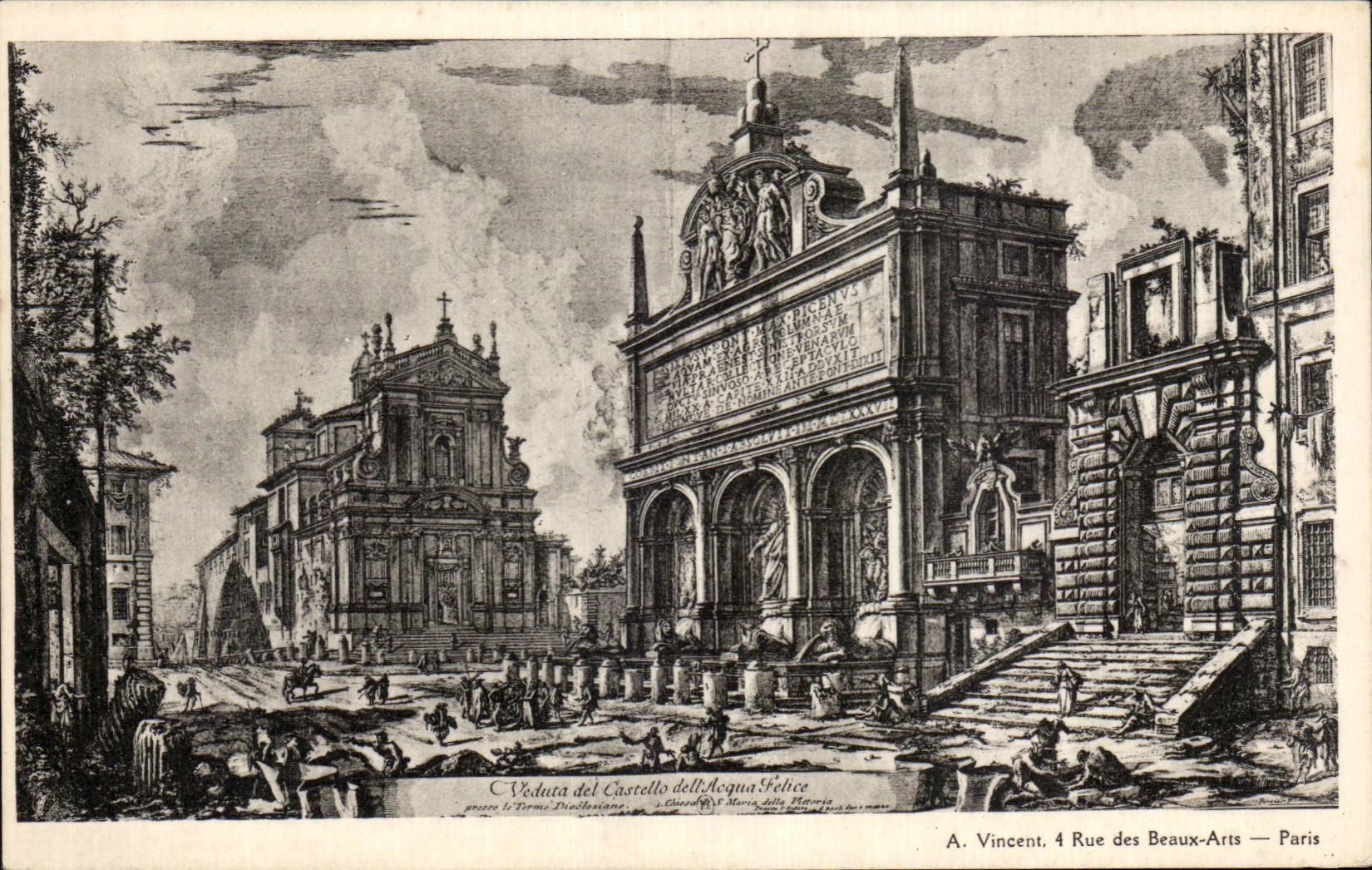 Ansicht des Castello dell'Acqua Felice — A. Vincent, 4 Rue des Beaux-Arts — Paris