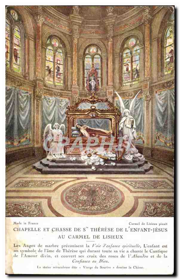 CPA Chapelle et chasse de Ste therese de l'enfant Jesus au carmel de Lisieux
