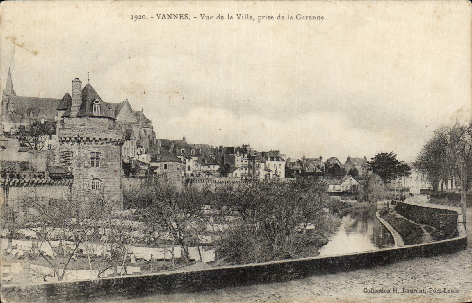 VANNES - Vue de la Ville, prise de la Garenne - Collection H. Laurent, Port-Louis