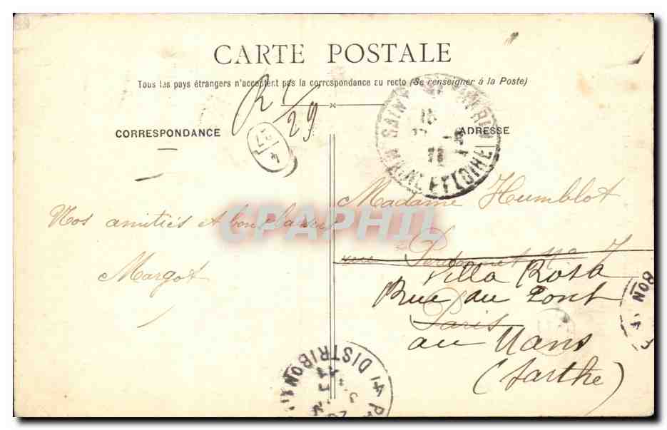 Saumur CPA Maison des rois de France — Rückseite