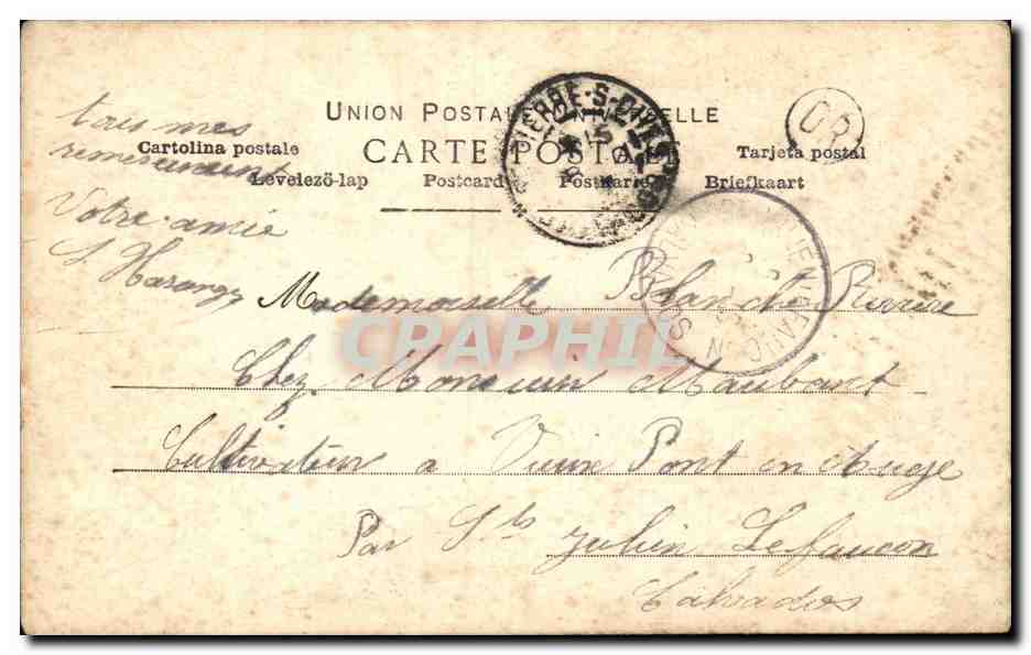 CPA Fantaisie Fleurissez vous Fleurs Femme — Verso