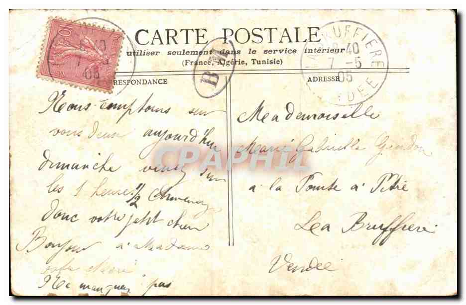 CPA Biarritz La plage — Rückseite