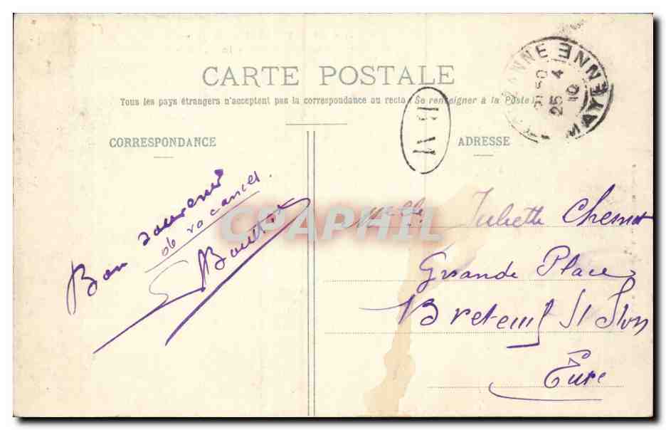 CPA Sainte Suzanne Promenade de la poterne Tour Cote Sud — Back