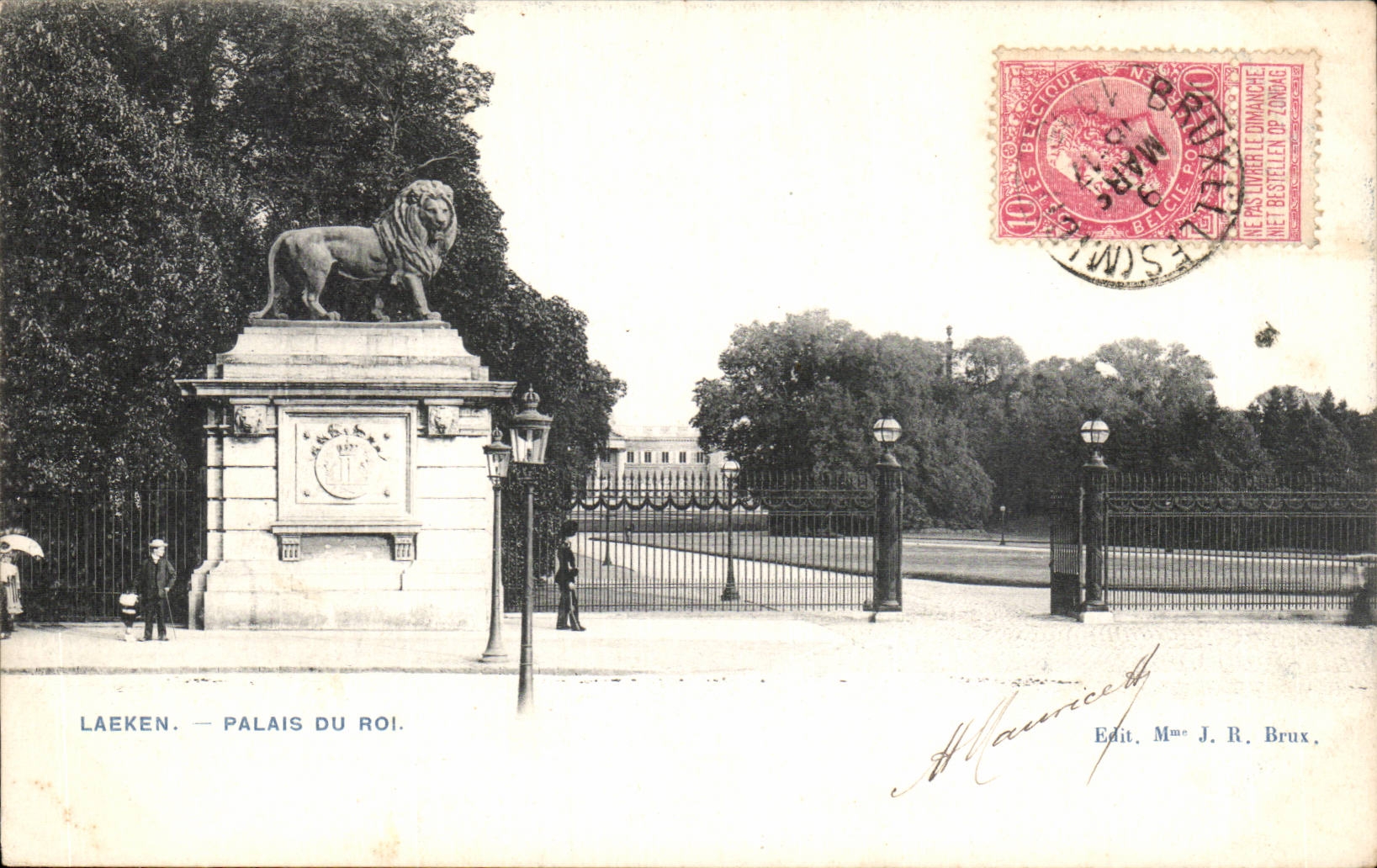 CPA Laeken Place du roi Lion