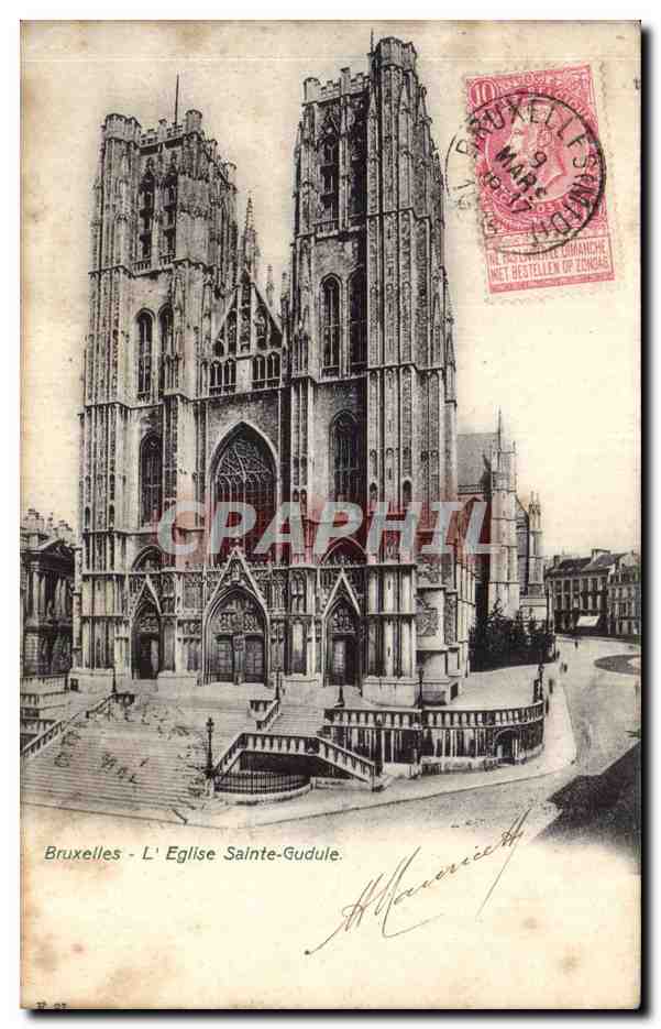 CPA Bruxelles Eglise Sainte Gudule
