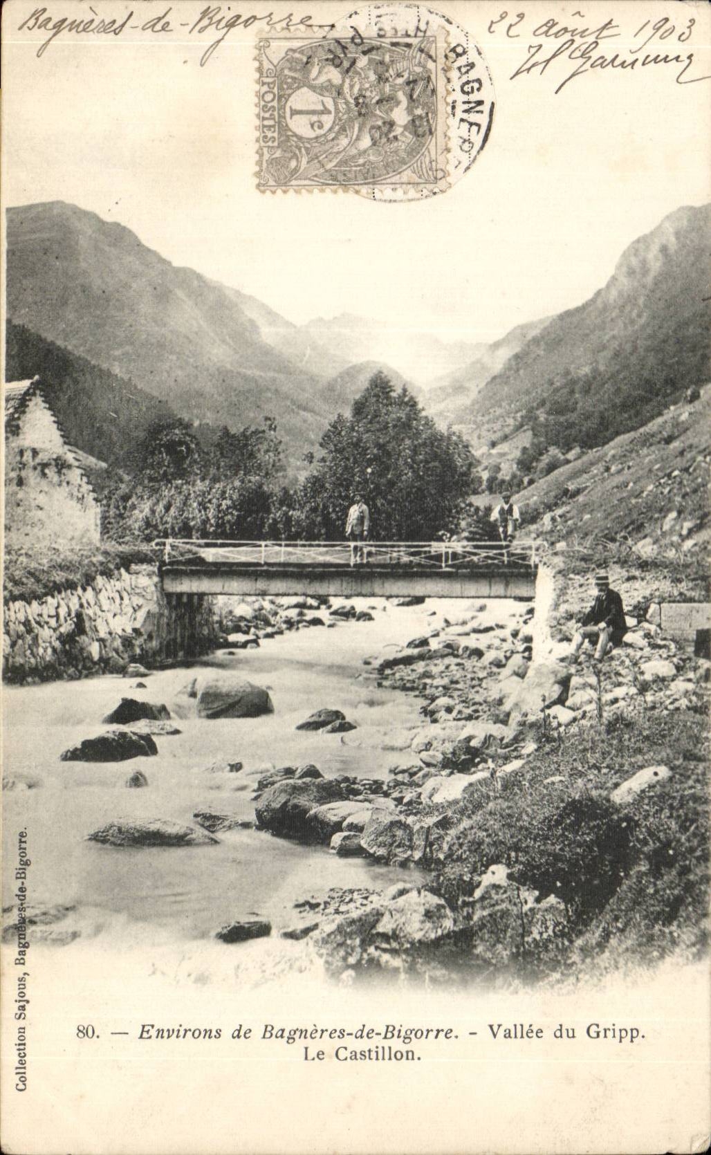 CPA Environs de Bagneres de Bigorre Vallee du Gripp Le Castillon