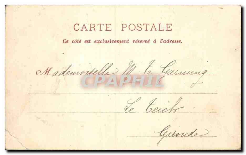 CPA Environs de Bagneres de Bigorre Vallee du Gripp Le Castillon — Rückseite