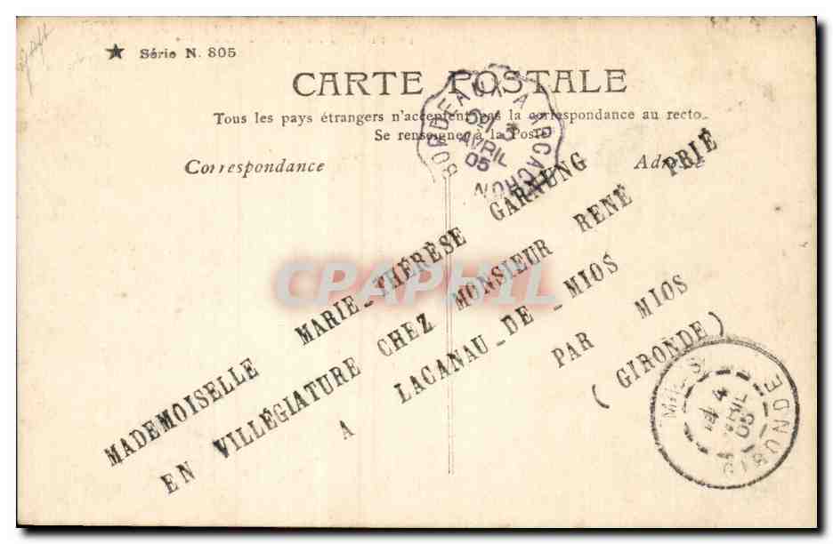 CPA Fantaisie Enfant — Rückseite