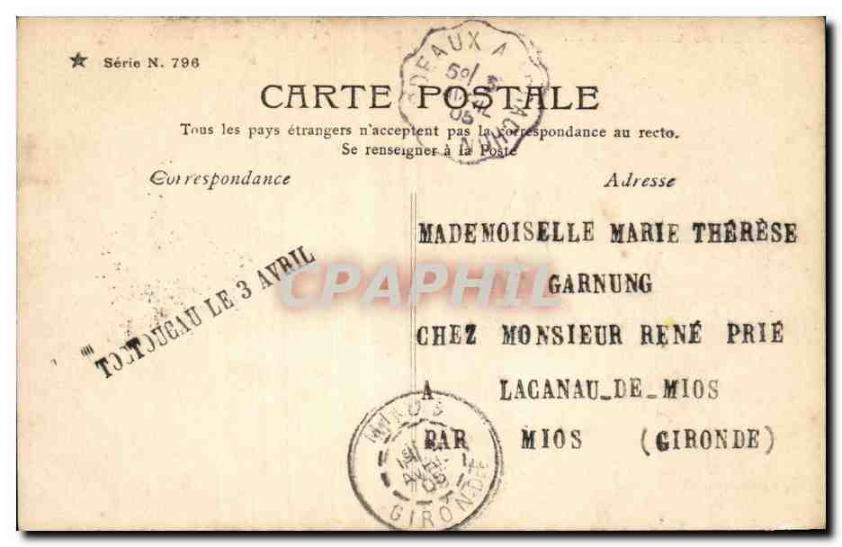 CPA Fantaisie Enfant — Rückseite
