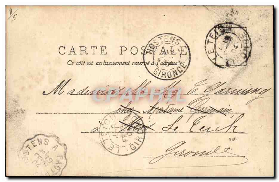 CPA Fantaisie Femme  — Rückseite