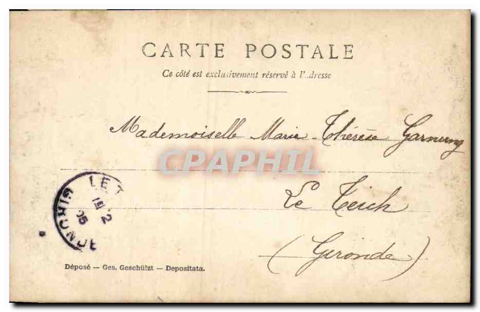 CPA Fantaisie Femme  — Verso
