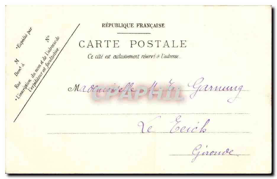 CPA Arras Eglise Saint Gery — Verso
