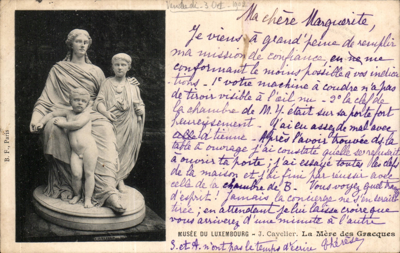 CPA Paris Musee du Luxembourg Cavelier La mere des Gracques
