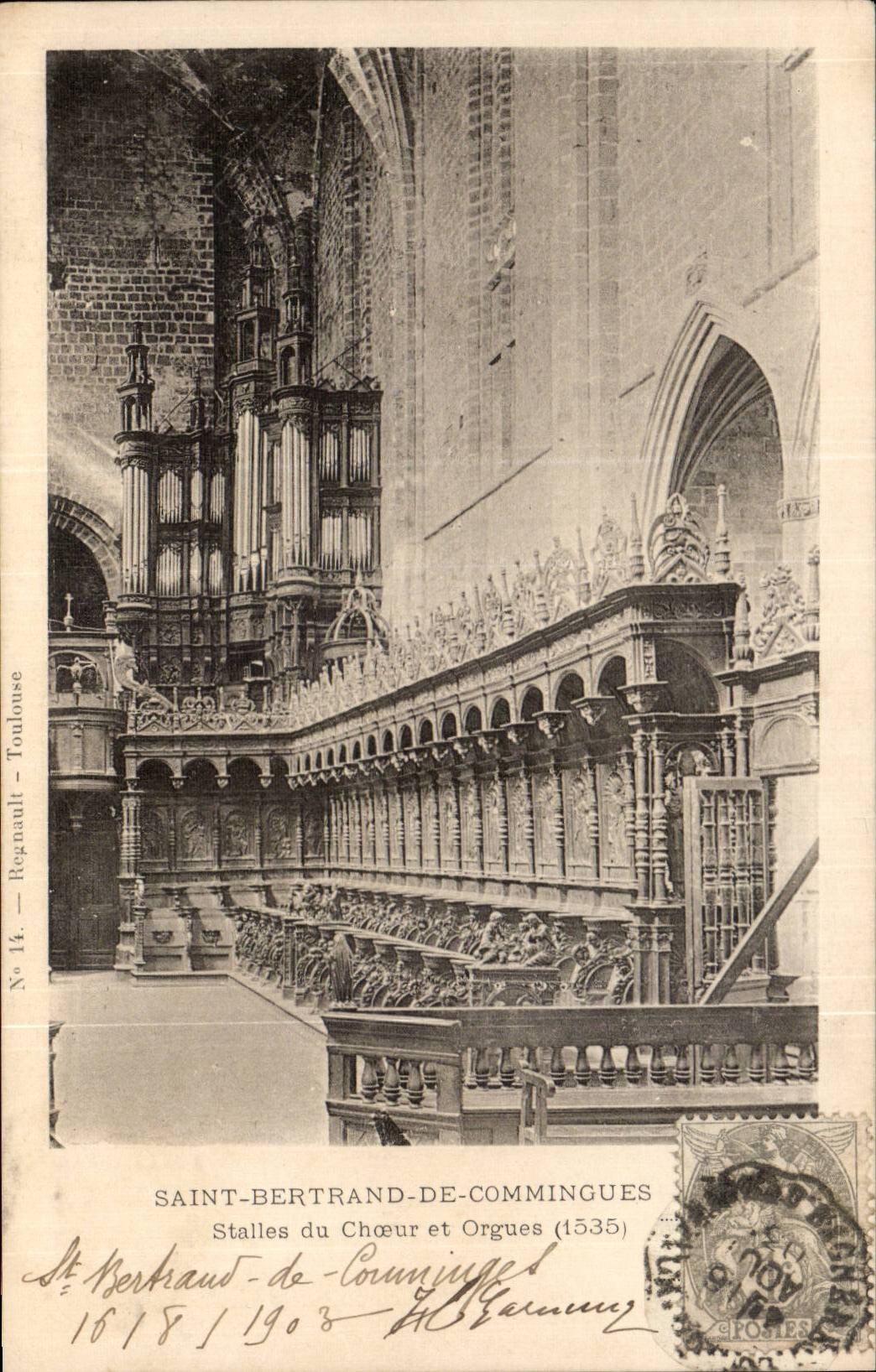 Saint-Bertrand-de-Comminges — Stalles du Chœur et Orgues (1535) — Regnault - Toulouse, N° 14