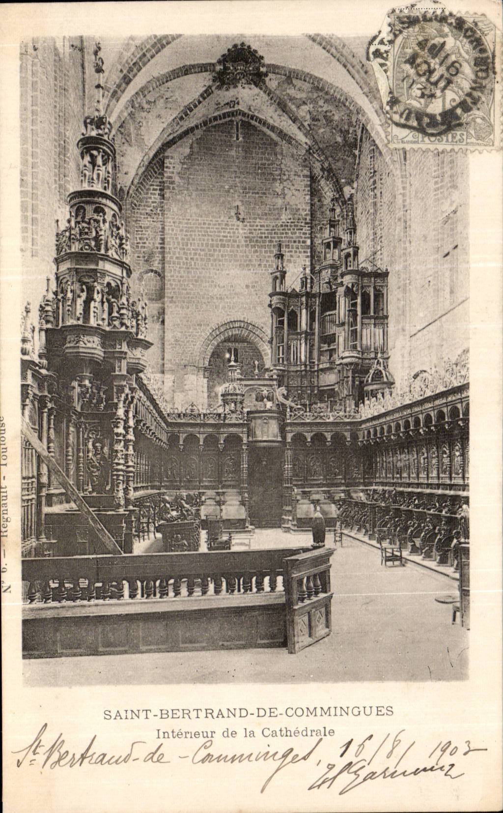 CPA St Bertrand de Commingues Interieur de la cathedrale Orgue