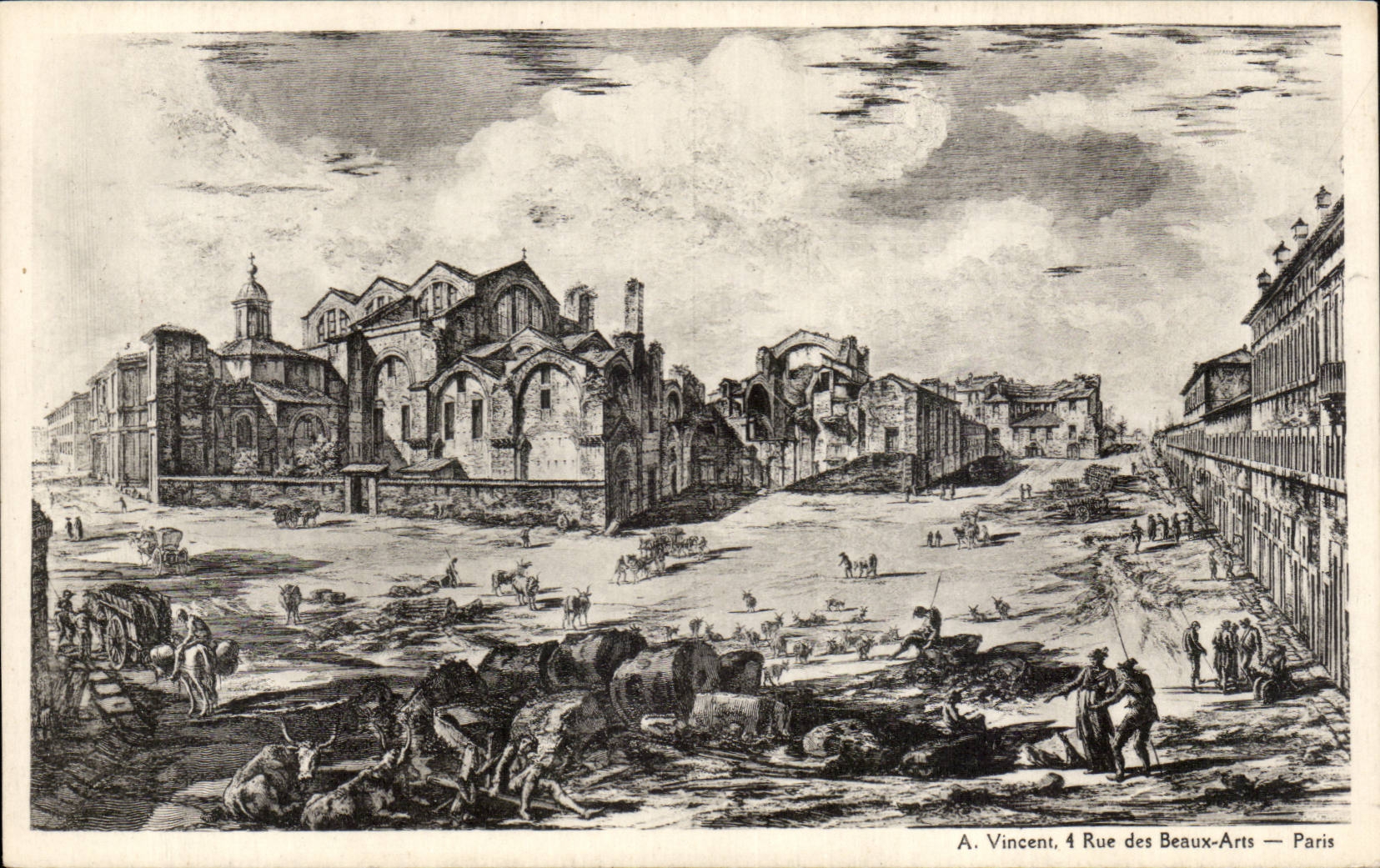 CPA Ville antique imaginaire Antiquite