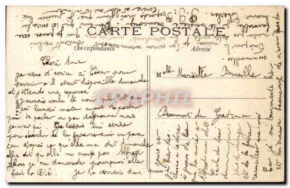 Bosque de FONTAINEBLEAU — Vista de la Croix du Calyaire — Editor L. Dustic, Fontainebleau — Reverso