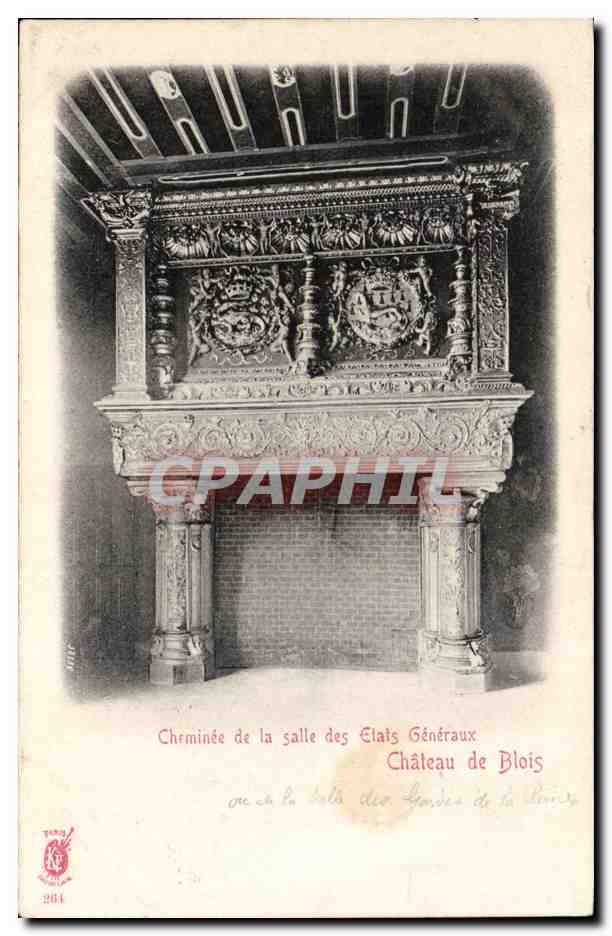 CPA Chateau de Blois Cheminee de la salle des Etats Generaux