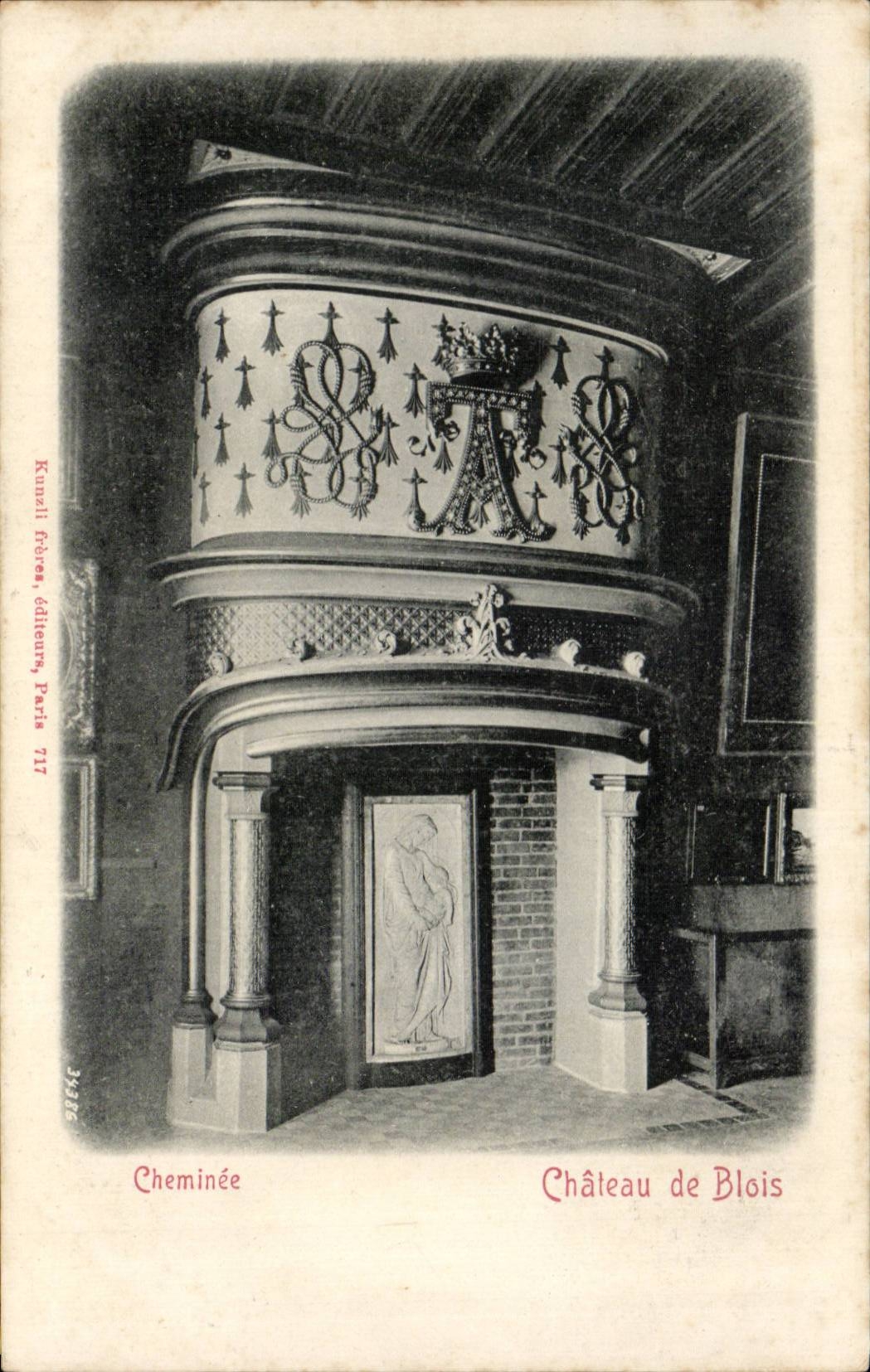 CPA Chateau de Blois Cheminee