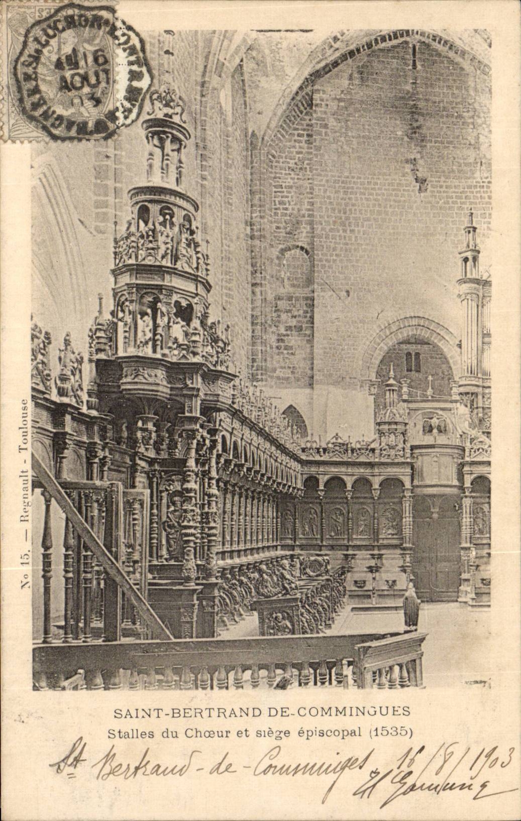 CPA Saint Bertrand de Comminges Stalles du choeur et siege episcopal