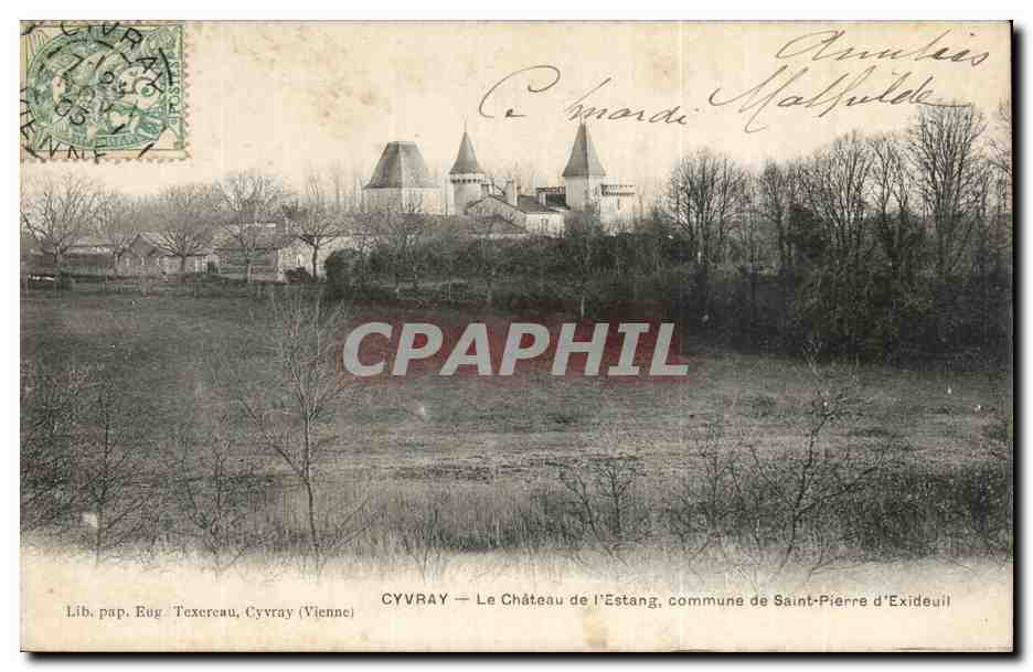 CPA Cyvray le chateau de l'Estang commune de Saint Pierre d'Exideuil