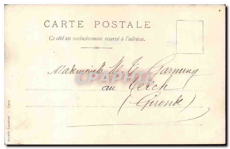 Préchac - Ruines du Château de Pahave — Société Lannière, Lyon — Back