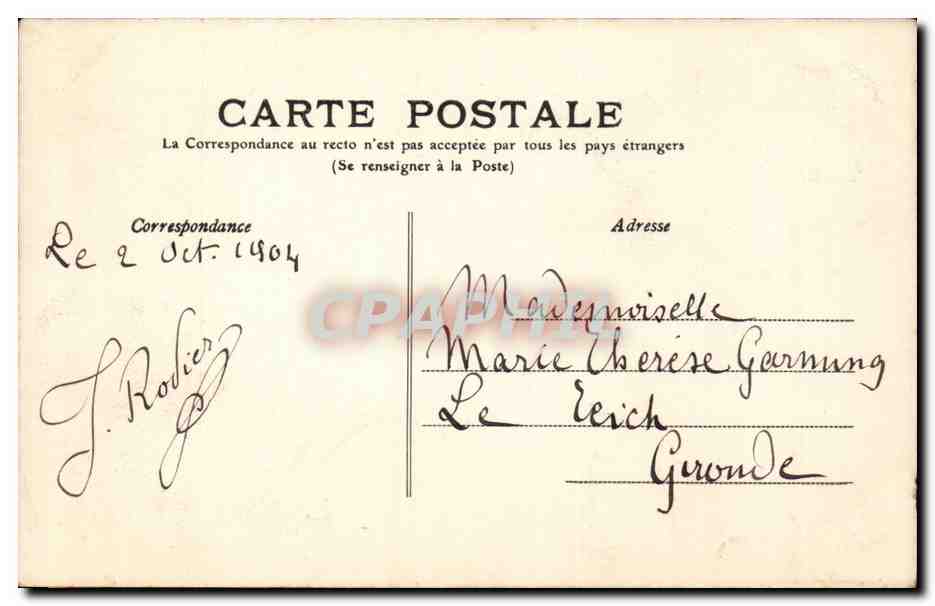 CPA Auvergne Cantal le Livran Le Puy Griou et le col de Rombiere — Verso