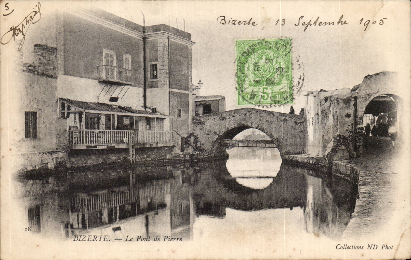 CPA Tunisie Bizerte Le pont de pierre