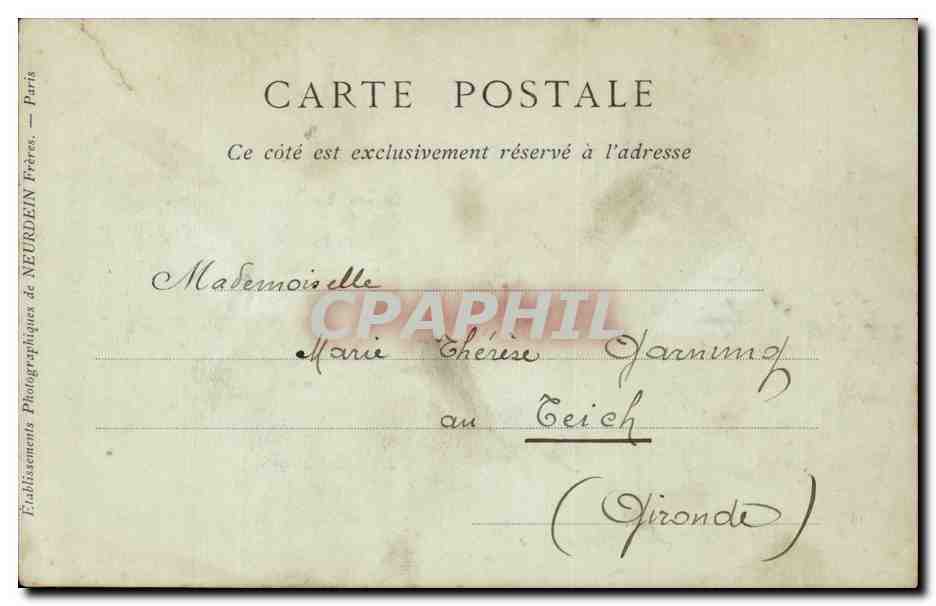 CPA Tunisie Bizerte Le pont de pierre — Verso