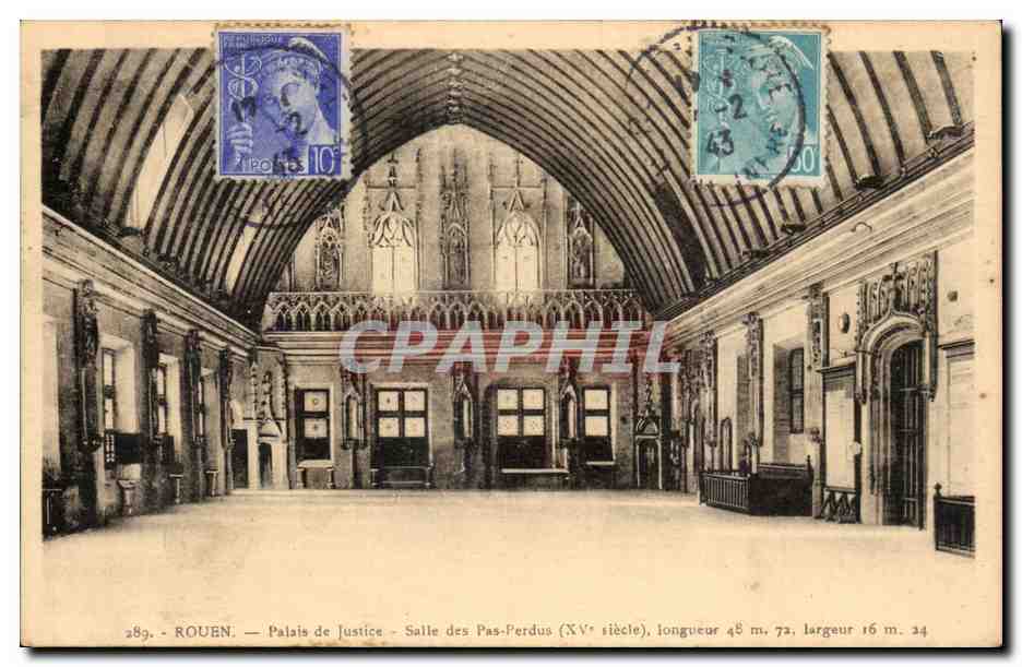 CPA Rouen Palais de justice Salle des pas perdus 