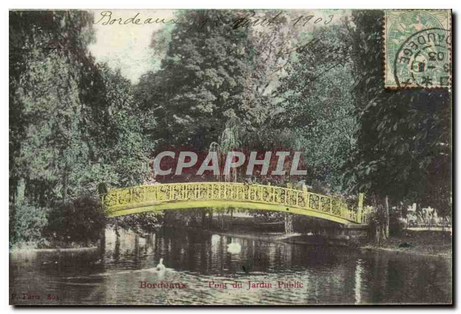 CPA Bordeaux Pont du jardin public