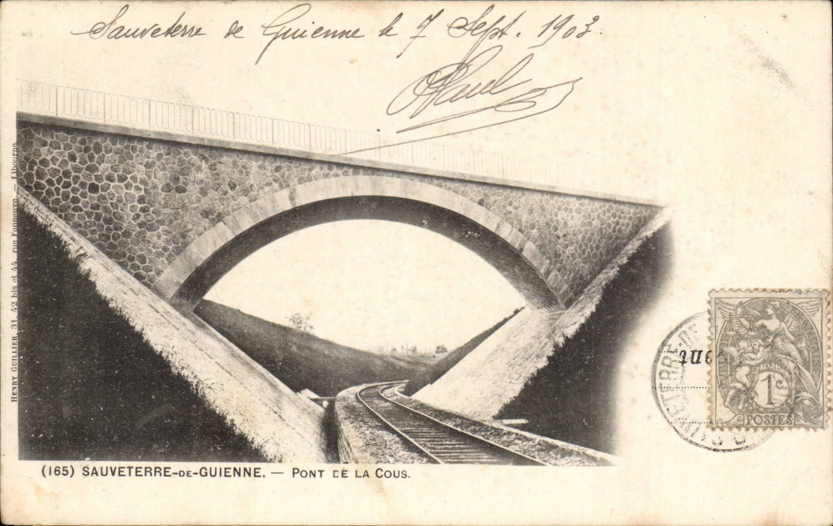 CPA Sauveterre de Guienne Pont de la Cous