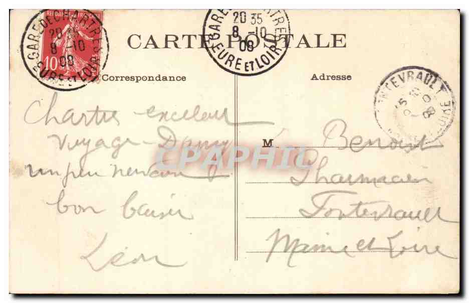 CPA Saumur Le chateau Cour interieure — Rückseite