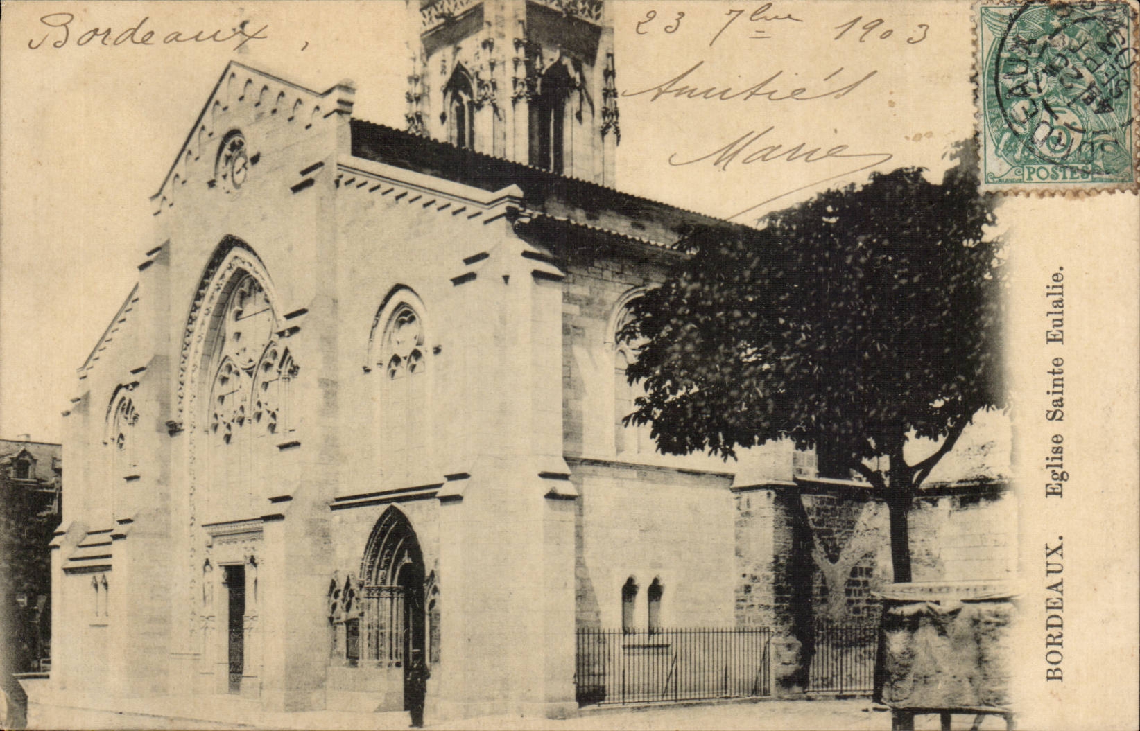 CPA Bordeaux Eglise Sainte Eulalie