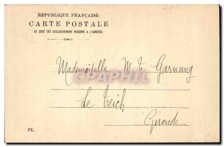 CPA Bordeaux Eglise Sainte Eulalie — Verso