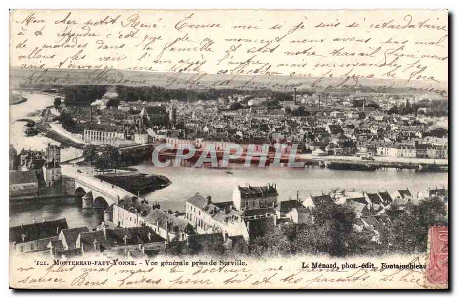 CPA Montereau sur Yonne Vue generale prise de Surville