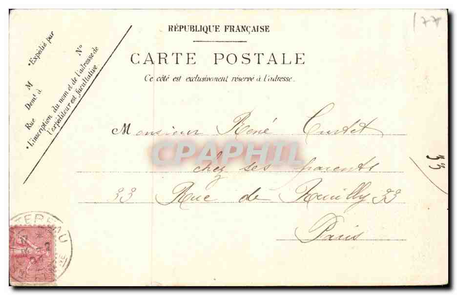 CPA Montereau sur Yonne Vue generale prise de Surville — Rückseite