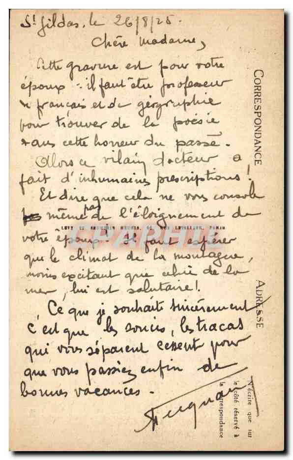 VANNES ET SA FEMME — Vieille Maison ayant appartenu à Gilles de Bretagne — LL — Verso