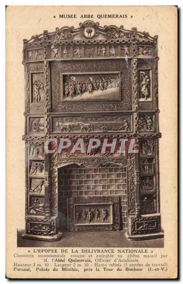 Cheminée monumentale — Musée Abbé Quémérains — Par M. l'Abbé Quémérains, Officier d'Académie