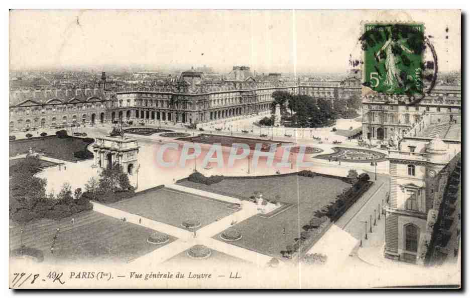 CPA Paris Vue generale du Louvre