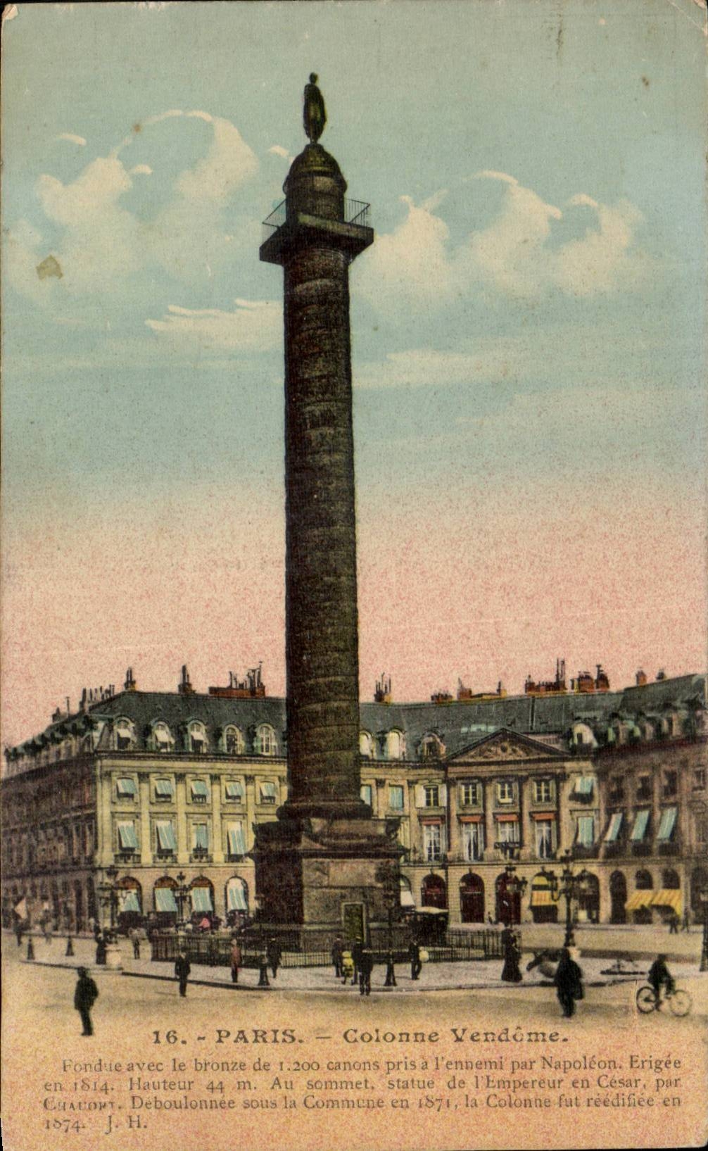 CPA Paris Colonne Vendome