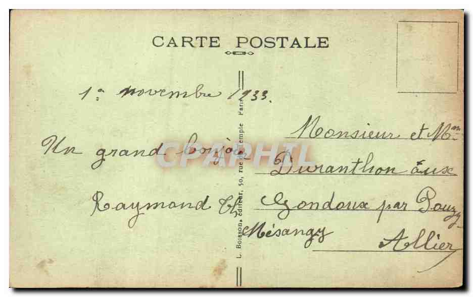 CPA Paris Colonne Vendome — Rückseite