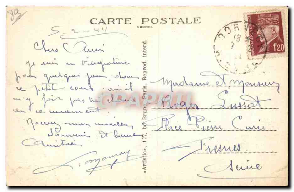 CPA Morvan abbaye de Pierre Qui Vire Le curieux cimetiere des moines Pas d'ornements une somple croix — Verso