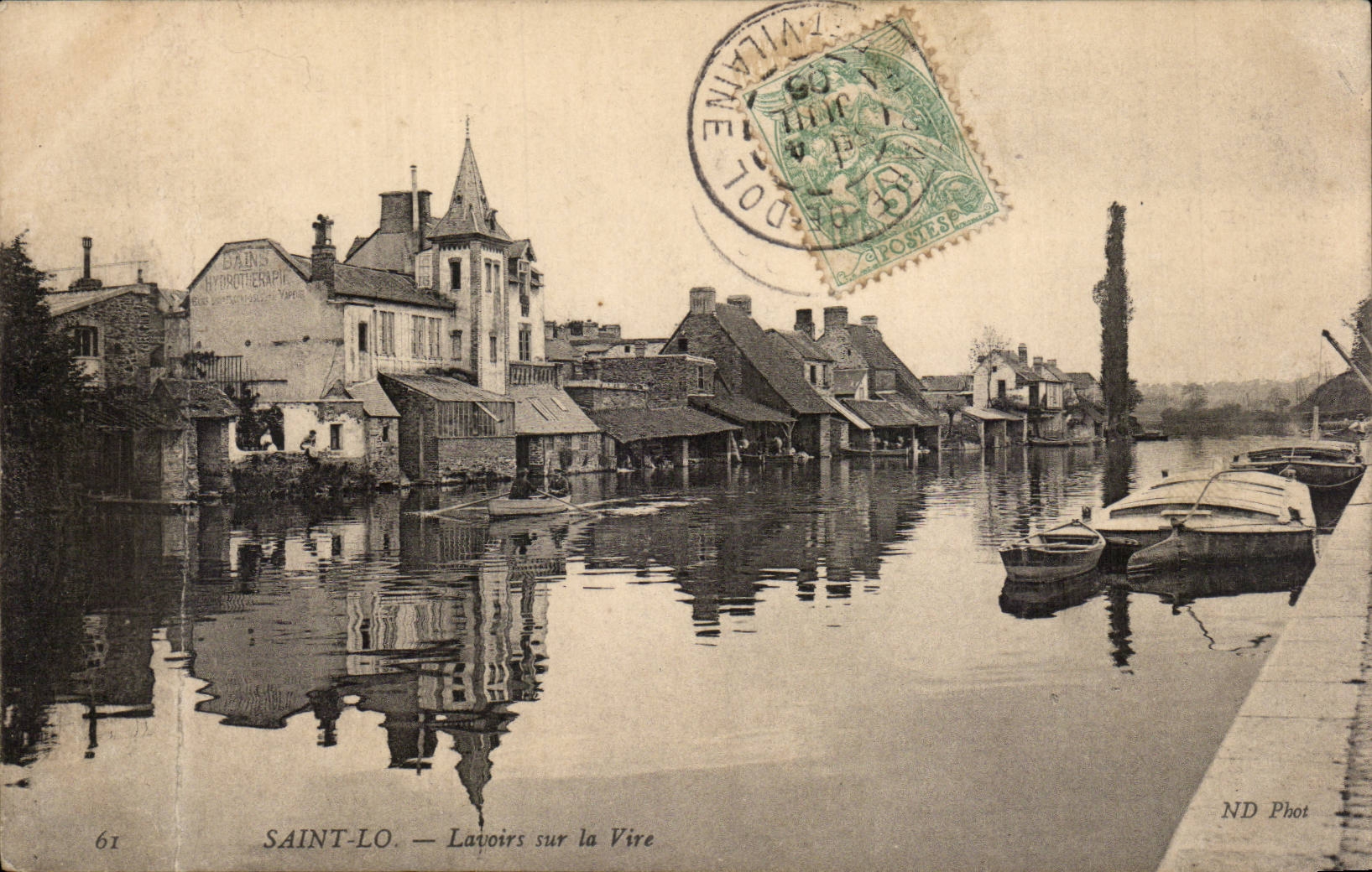 CPA Saint Lo Lavoirs sur la Vire