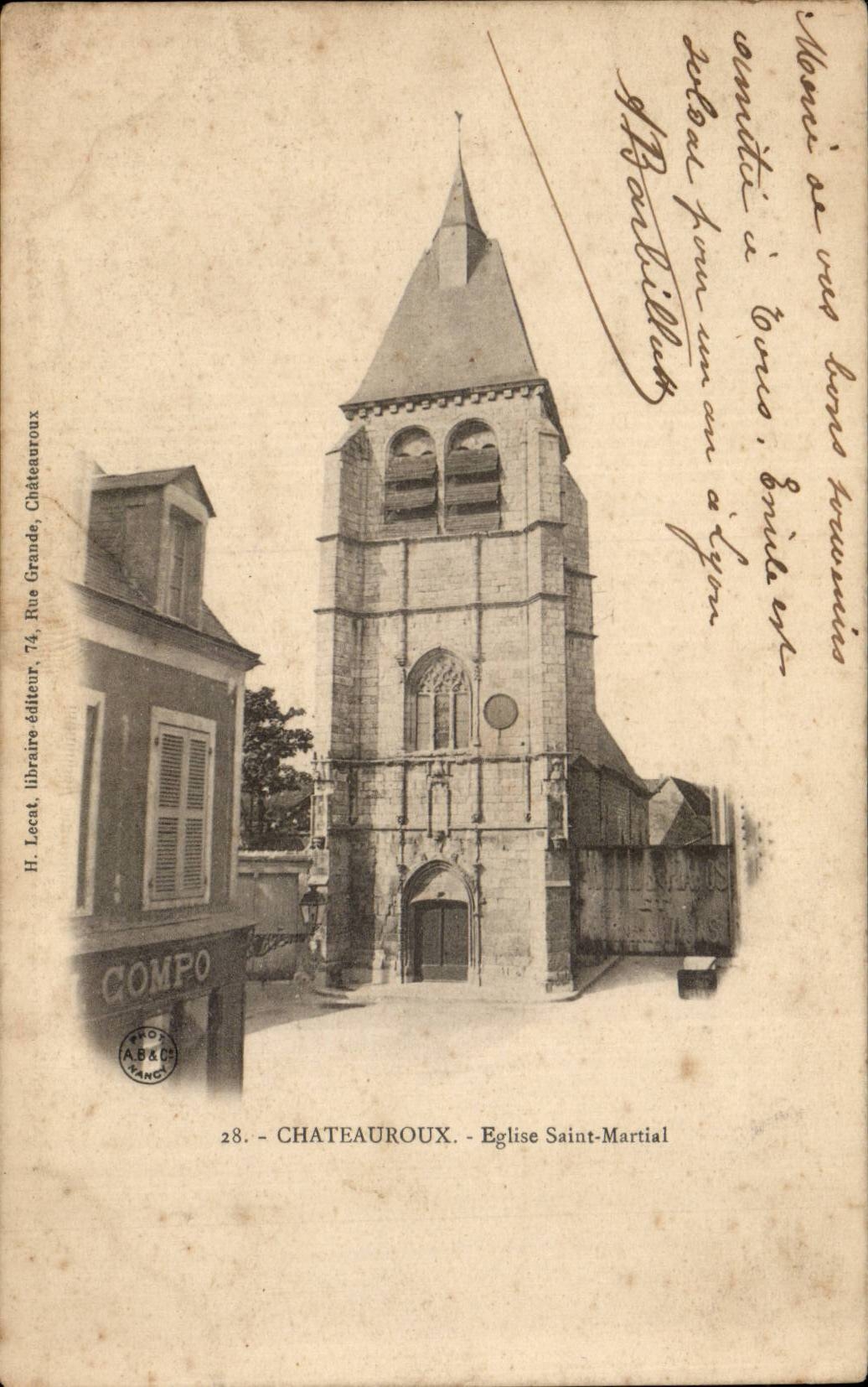 CPA Chateauroux Eglise Saint martial