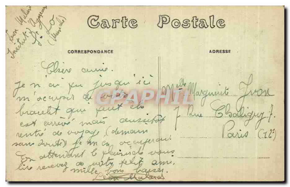 CPA Rennes Les serres du jardin des plantes — Rückseite