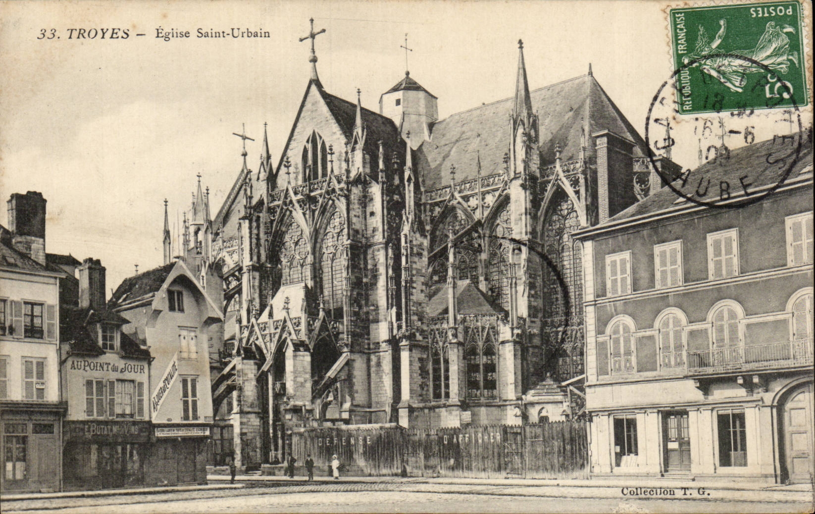CPA TRoyes Eglise Saint Urbain